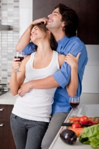 Husband Embracing Wife